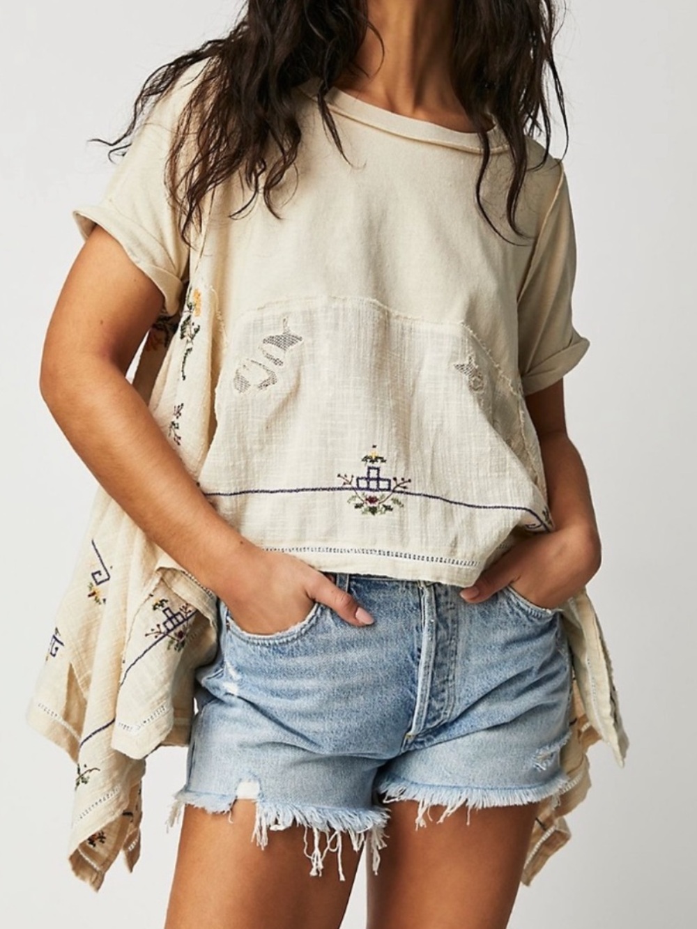 Free People Keeping It Folk Tee, S